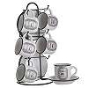 Coffee Set Of 6 Pieces With Base
