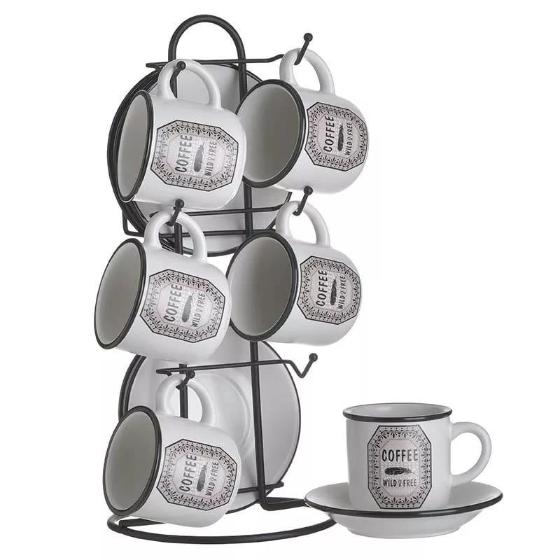 Coffee Set Of 6 Pieces With Base