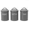 Coffee/Sugar/Tea Canister Set Of 3