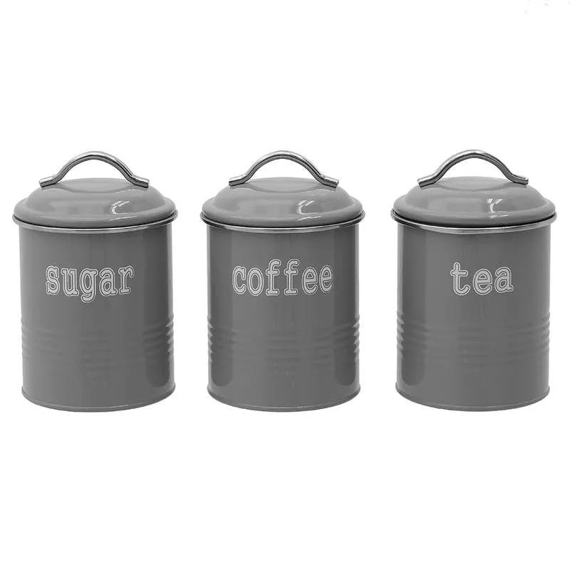 Coffee/Sugar/Tea Canister Set Of 3