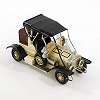 METAL CAR IN BEIGE/BLACK COLOR 16X7X9