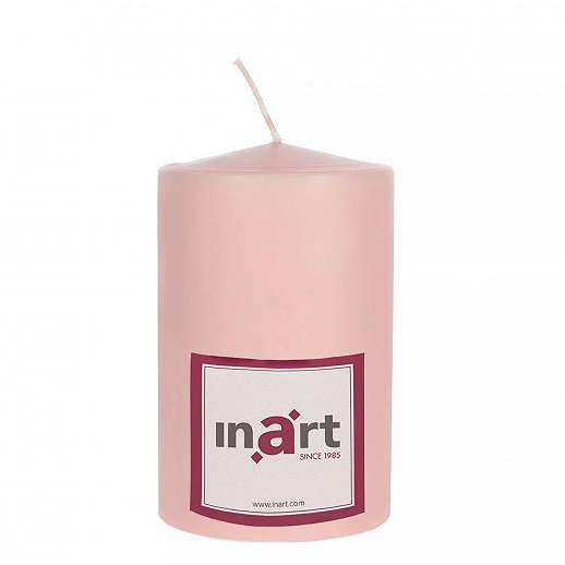 Paraffin Candle in Salmon Color