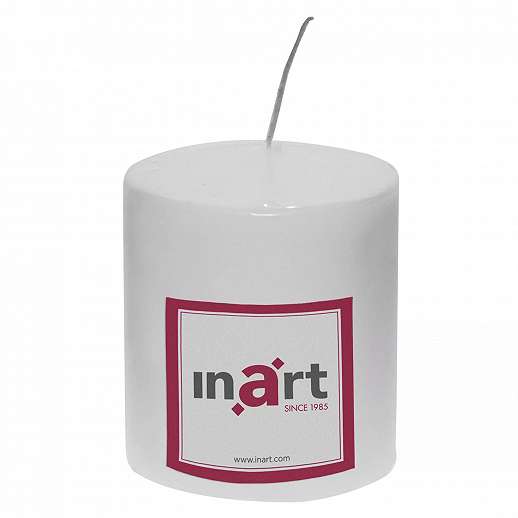 Paraffin Candle In White