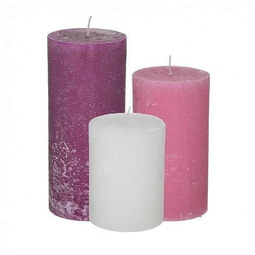 Scented Paraffin Candle Set Of 3
