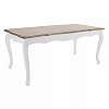 WOODEN TABLE NATURAL W/WHITE LEGS 180X90X78